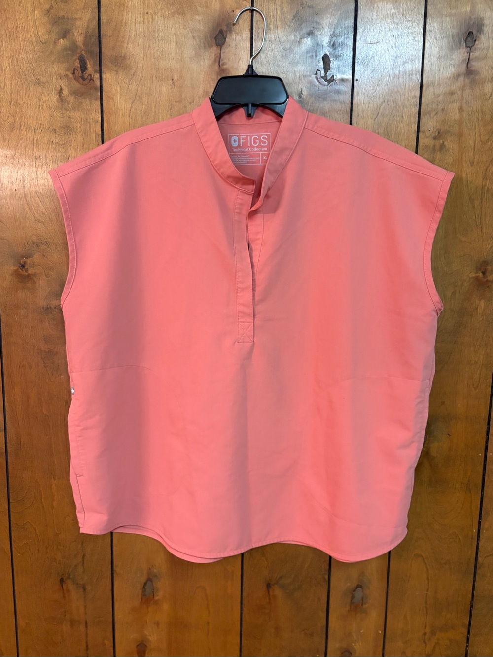 FIGS Coral Sleeveless Tunic Blouse